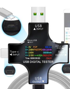 USB тестер Atorch Type-C PD USB тестер Atorch Type-C PD